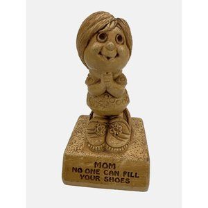 Vintage 1974 Paula Gift Figurine Mom No One Can Fill Your Shoes 5" Tall USA